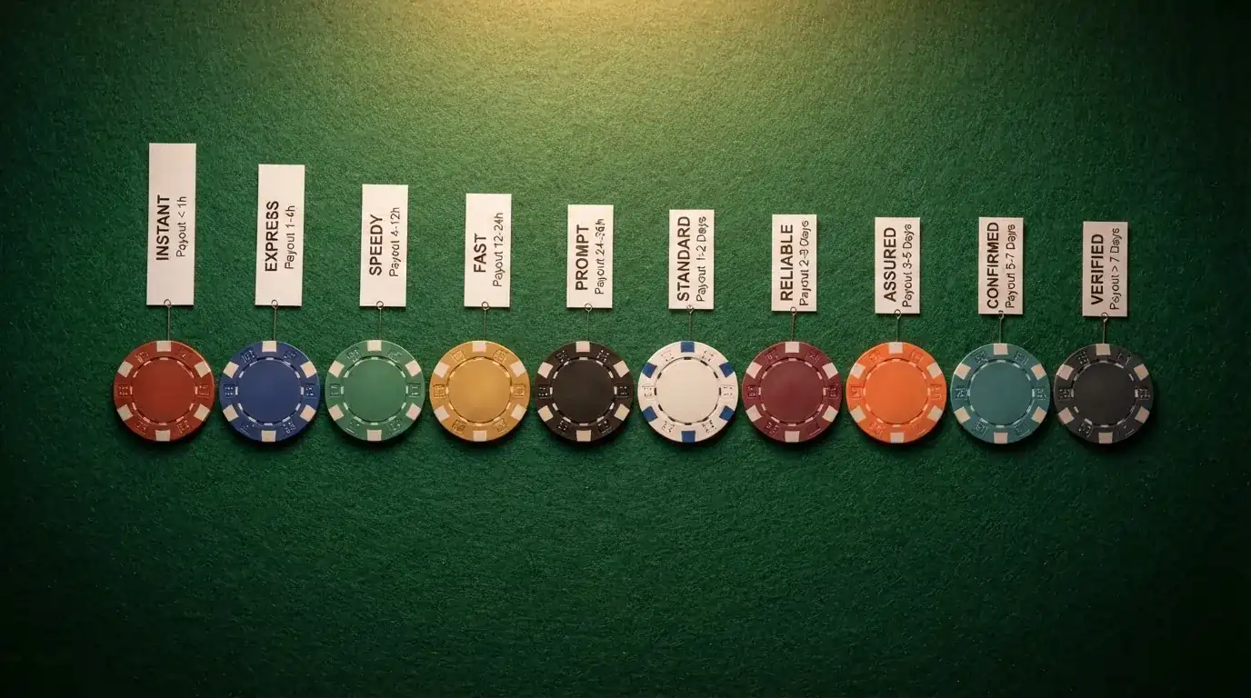 Logotipos de los principales casinos online con licencia DGOJ ordenados junto a indicadores de velocidad de retiro