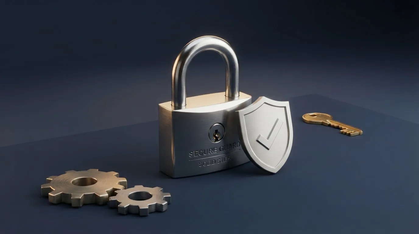 Sello de licencia de la Curaçao Gaming Control Board en el pie de un sitio de casino cripto junto a candados de seguridad
