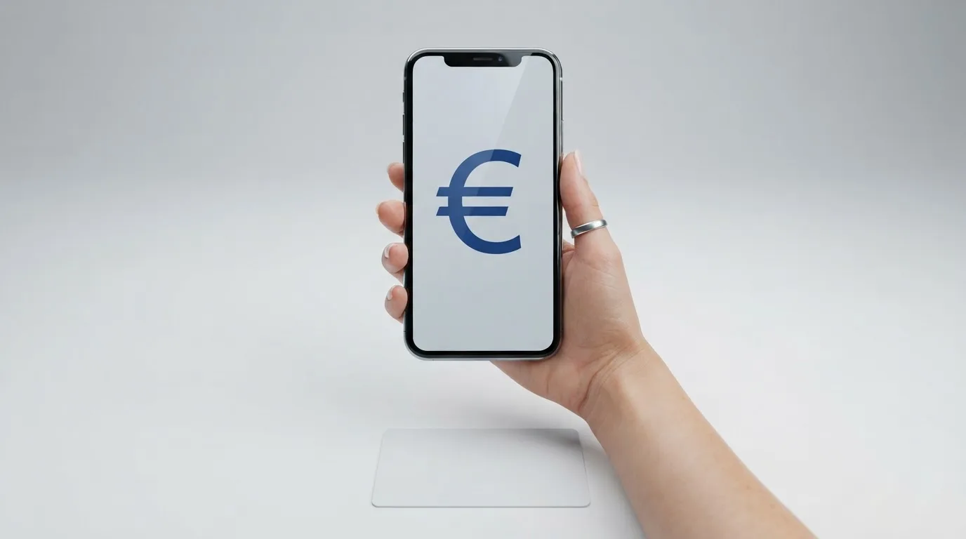 Los iconos de Bizum, Visa, PayPal y Paysafecard dispuestos en fila sobre el fondo de la interfaz de un casino español, con una mano sosteniendo un móvil